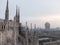 Hazy Cityscape seen from Milan Cathedral