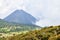 The hazy landscape with peak of Izalco volcano, El Salvador