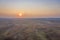 Hazy sunrise over Nebraska Sandhills