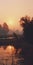 Hazy Sunrise By The River A Photorealistic 35mm Kodak Film4k Masterpiece