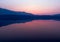 Hazy sunset over Lake McDonald, Glacier National Park