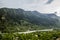 A hazy sunset in Sangla valley