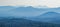 Hazy View of the Blue Ridge Mountains in Virginia, USA