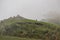 Hazy view of the tea farm and Dingshizhao Lookout