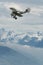 HB-RBG Boeing Stearman Model 75 airplane over the rhine valley in Switzerland