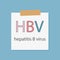 HBV Hepatitis B Virus written in a notebook paper