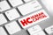 HC - Human Capital acronym text button on keyboard, business concept background