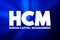 HCM - Human Capital Management acronym, business concept background