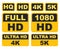 hd 1080p 4k 5k icons