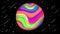 HD abstract colorful liquid planet on dark Background looping video