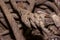 Hd close up of an old steel rusty rope