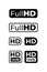 HD high definition video image resolution badge label icon