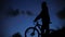 HD quality: Bicycle night rider goes home