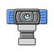hd webcam home office color icon vector illustration