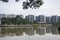 HDB housing complex on Jurong Lake neighborhood in Singapore