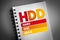 HDD - Hard Disc Drive acronym