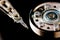 HDD Harddisk internals closeup datadisk