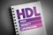 HDL - High-density lipoprotein acronym