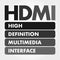 HDMI acronym, technology concept background
