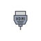 HDMI cable filled outline icon