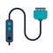 HDMI cable technlogy device blue lines