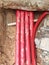 HDPE conduit pipe power conduit installed inside the ground trench.
