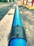 HDPE pipe weld for connecting the water pipe system