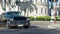 HDR - Black american vintage car drives on the street before the Capitolio in Havana - Serie Cuba Reportage