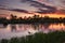 HDR image of lagoon at sunset