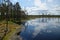 HDR - image Scenic view of the big Viru bog lake waterside in Estonia