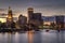 HDR image of the skyline of Providence, RI