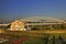 HDR panorama photo of the view from the top of the large Russian pavilion at the Milan EXPO 2015