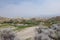 HDR Photo. Desert hills and brush on a smoky, hazy day at Rye Patch State Recreation Area, outside of Lovelock, Nevada