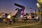 HDR photo of the visitors of Milan Expo at night