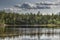 HDR shot with tone mapping effect at the stream Skelleftealven in Vasterbotten, Sweden