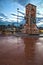 HDR view of Republic Monument in the evening at Taksim Square in Istanbul