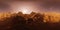 HDRI map, spherical environment panorama background with mountain range at sunrise, light source rendering 3d equirectangular ren