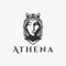 Head of Athena Goddess logo vector illustration