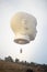 Head balloon take off at sunrise in Harod Spring Israel