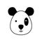 head of bear panda wildlife animal icon