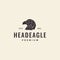 Head bird eagle focus hipster logo design