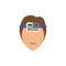 Head Camera flat icon. Color simple element from wearable devices collection. Creative Head Camera icon for web design, templates