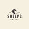 Head cattle sheep logo design