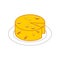 Head cheese on plate. Food Vector illustration