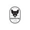 Head coyote forest badge vintage logo design
