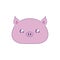 head of cute piggy baby animal kawaii style