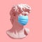 Head Of David In Medical Mask. Concept Of Coronavirus Quarantine