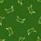 Head deer green chaotic seamless pattern on bright olive background. Children graphic design element for different purposes