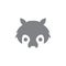 Head face animal gray forest animal logo symbol icon vector graphic design illustration idea creative