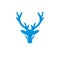 Head face luxury Deer blue logo icon designs vector illustration symbol template